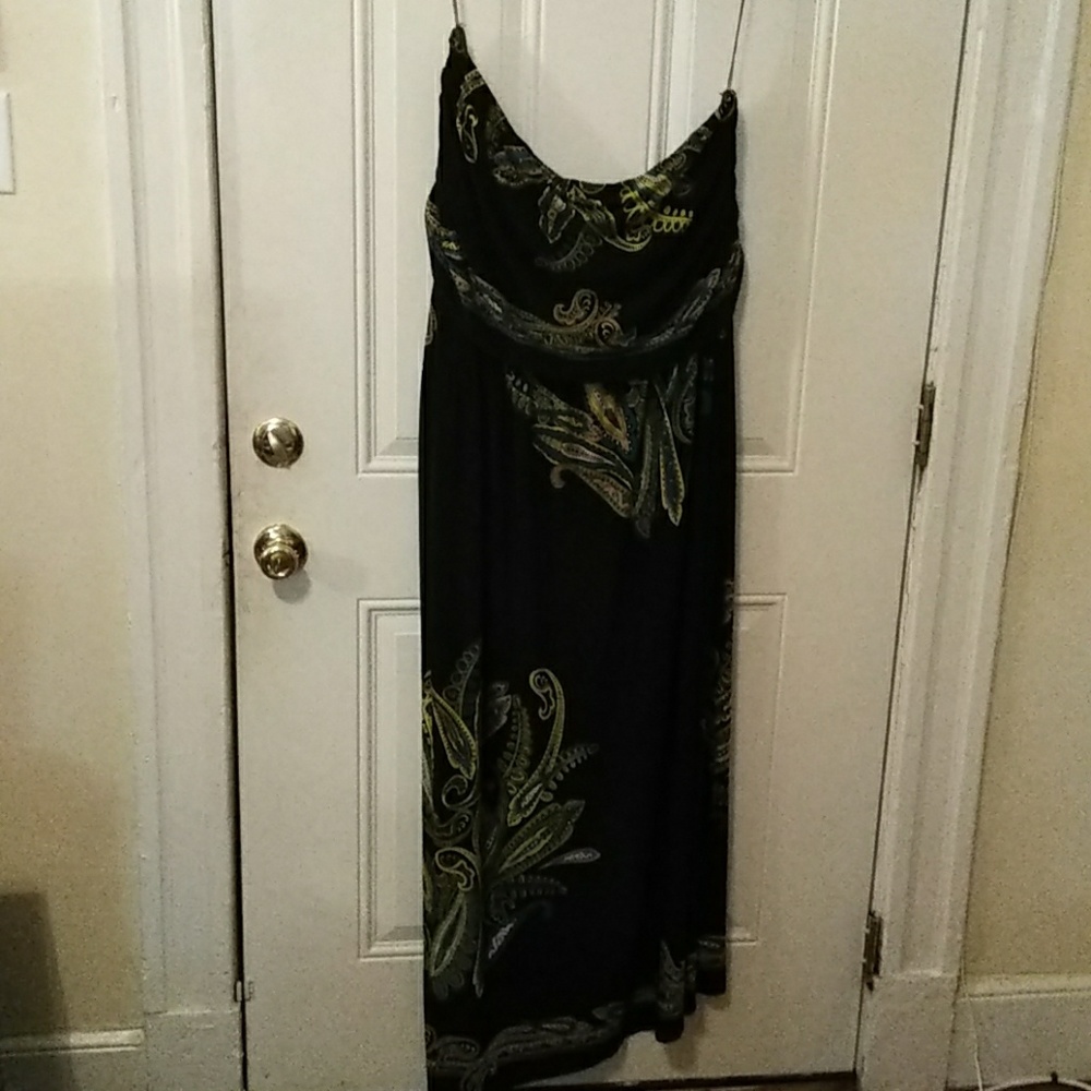 Black and teal print maxi from Fashion Bug